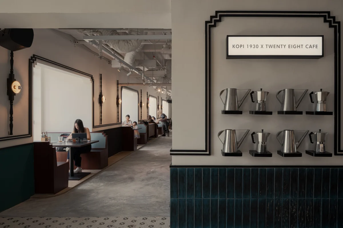 Heritage-inspired cafe details